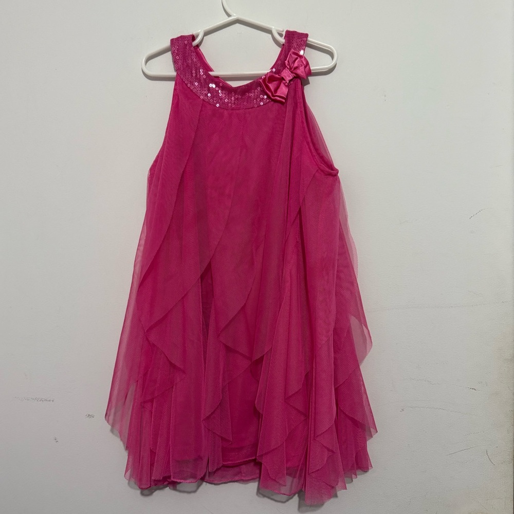 Self steem Pink Sleeveless Dress with Sequins and Bow Size 10/12